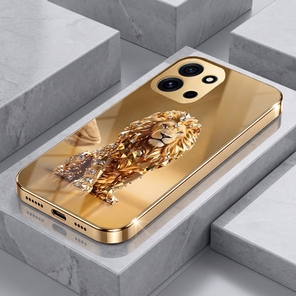 OnePlus Nord 6 5G Luxury Lion Gold Electroplated Glass Phone Back Case
