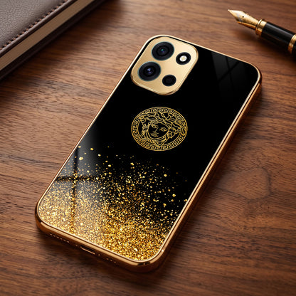 OnePlus Nord 6 5G Medusa Head Gold Electroplated Glass Phone Back Case