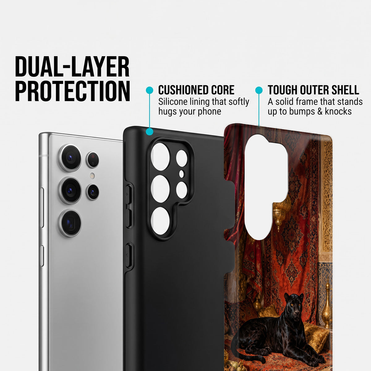 Samsung Galaxy S24 Ultra 5G Royal Black Panther Protective Case