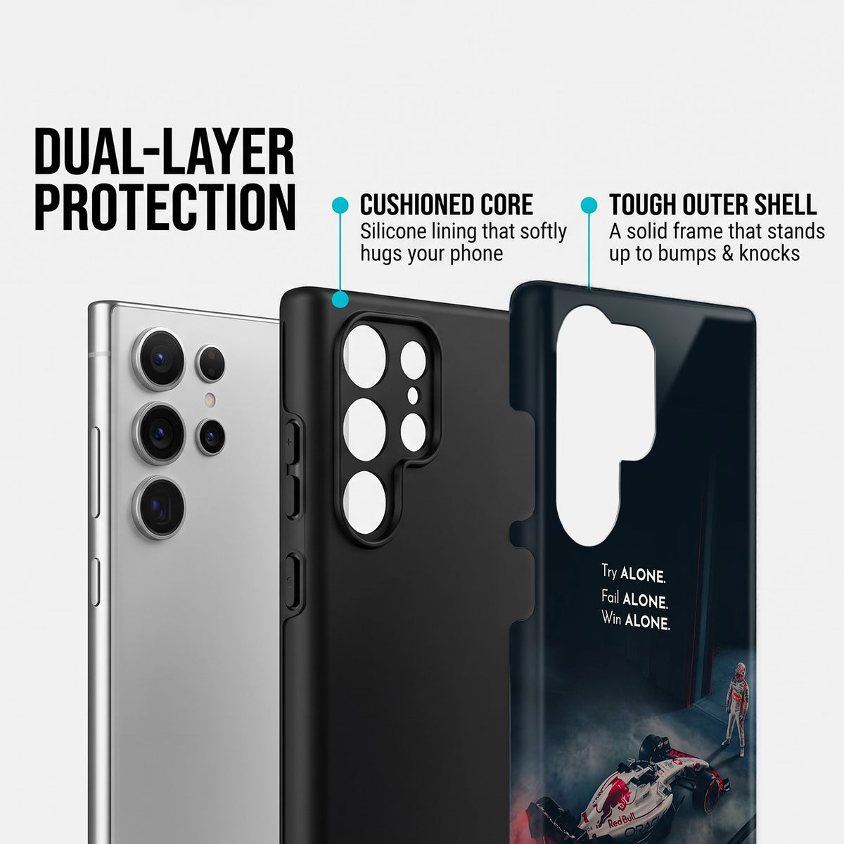 Samsung Galaxy S24 Ultra 5G Win Alone F1 Racing Protective Case
