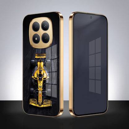 Redmi Note 15 Pro Plus 5G F1 Racing Car Gold Electroplated Glass Phone Back Case