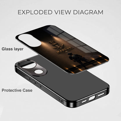 Vivo V50 5G Indian Navy Marcos Black Electroplated Glass Phone Back Case
