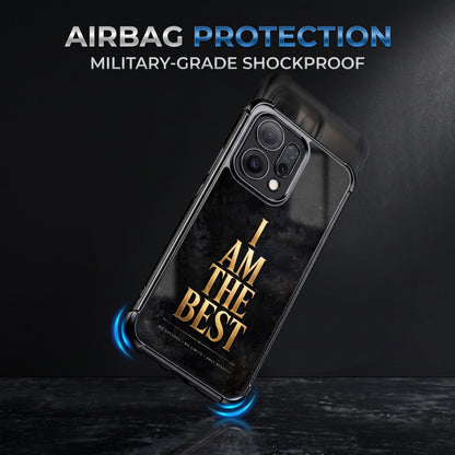 Oppo Reno 14 5G Premium I Am The Best Gold Airbags Printed Back Case