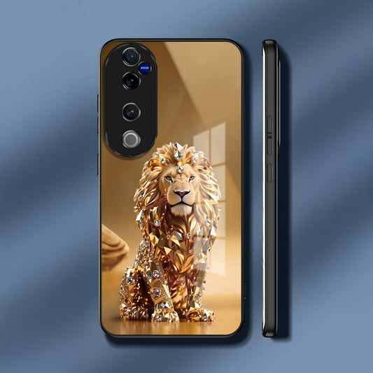 Vivo V40 Pro 5G Luxury Lion Acrylic Glass Back Case