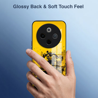 Vivo T4 5G Yellow Transformers Car Acrylic Glass Back Case