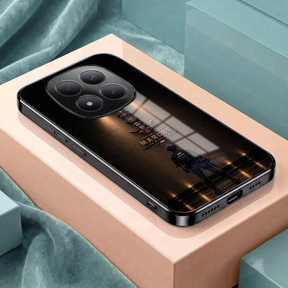 Redmi Note 15 Pro Plus 5G Indian Navy Marcos Black Electroplated Glass Phone Back Case