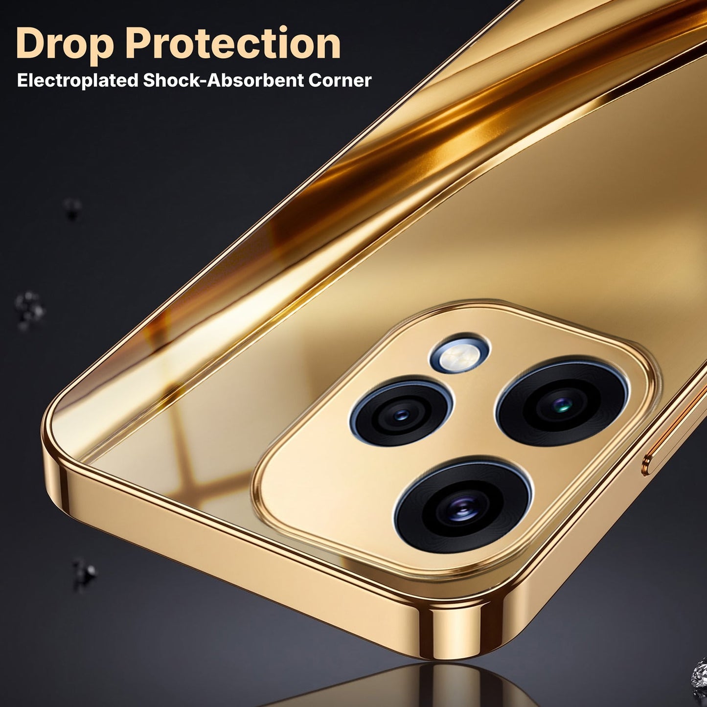 Oppo Reno 15 5G Luxury Infinity Energy Gold Electroplated Glass Phone Case