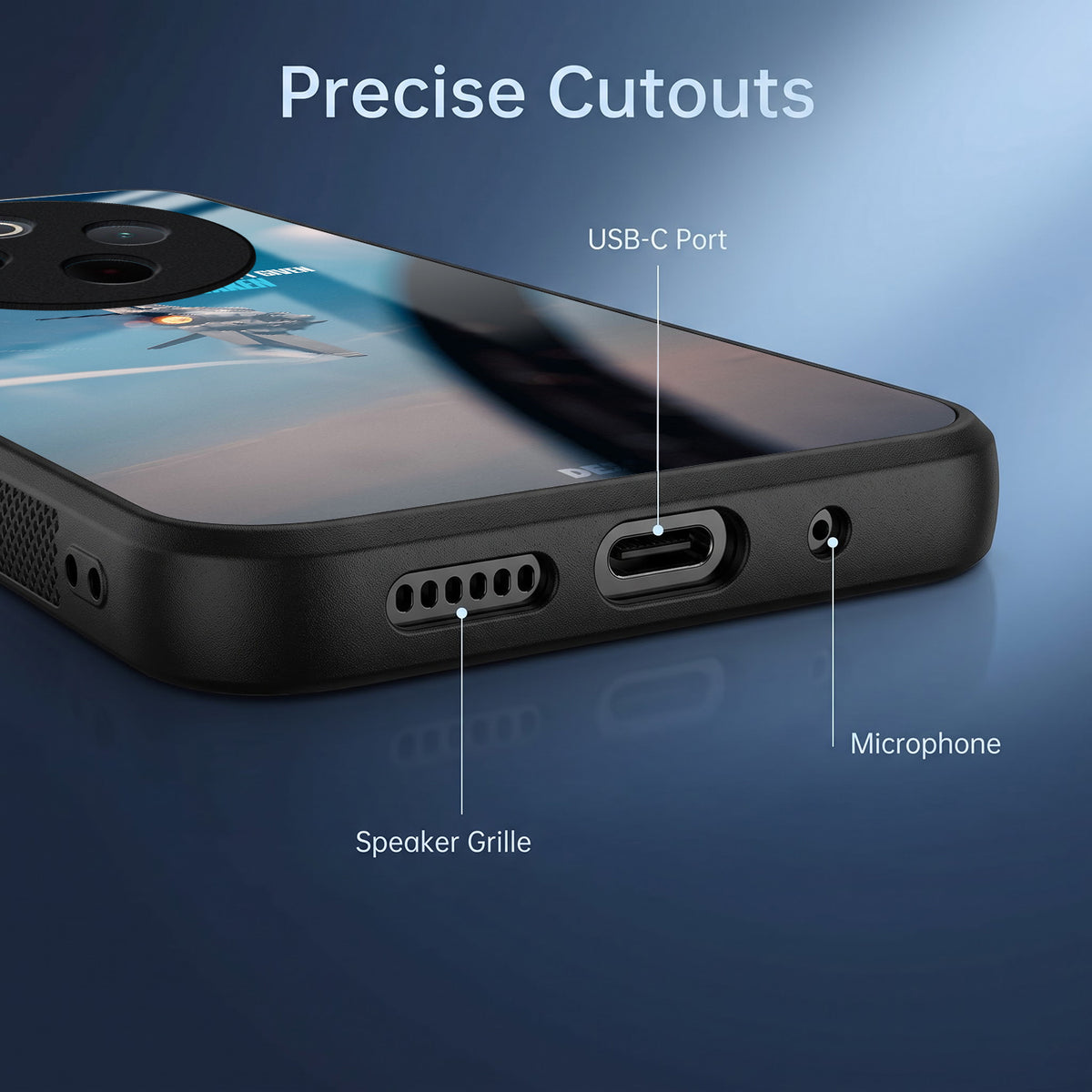 Vivo T4 5G Fighter Jet Control Acrylic Glass Back Case