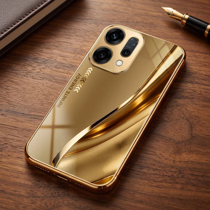 Oppo Reno 14 5G Luxury Infinity Energy Gold Electroplated Glass Phone Case