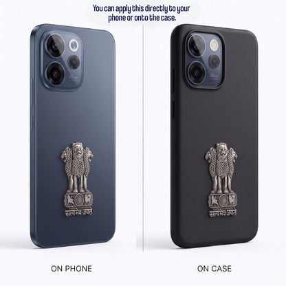 OPPO Reno15c 5G Compatible Satyamev Jayate 3D Metal Emblem Sticker