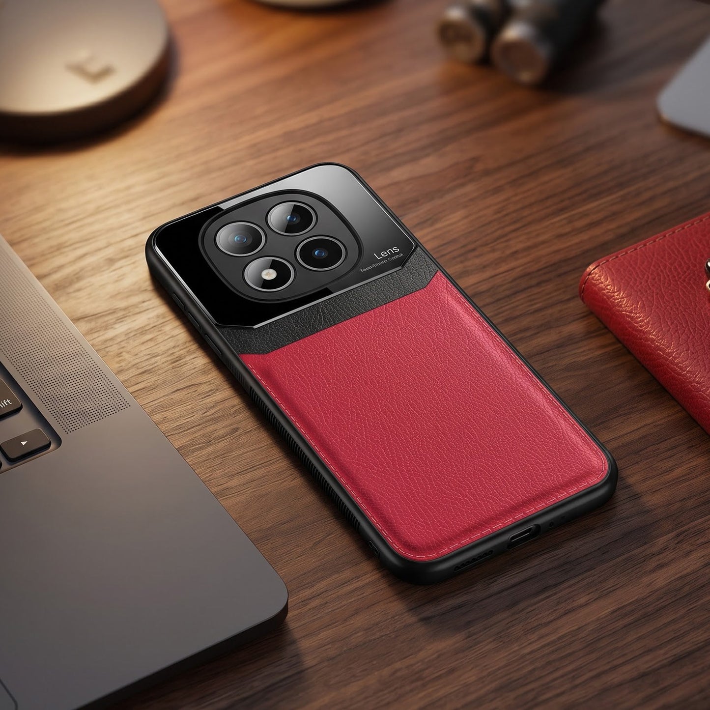 Redmi Note 15 Pro+ 5G Premium Leather Lens Protective Case