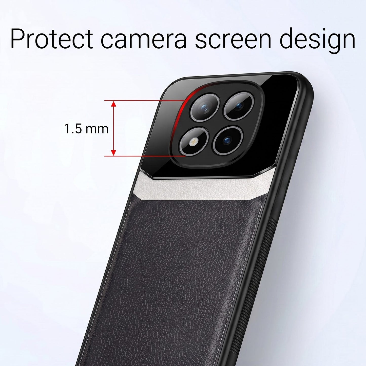 Redmi Note 15 Pro+ 5G Premium Leather Lens Protective Case
