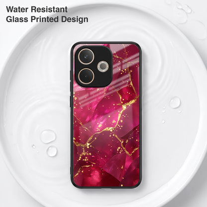 Oppo A5 Pro 5G Luxury Crimson Marble Acrylic Glass Back Case