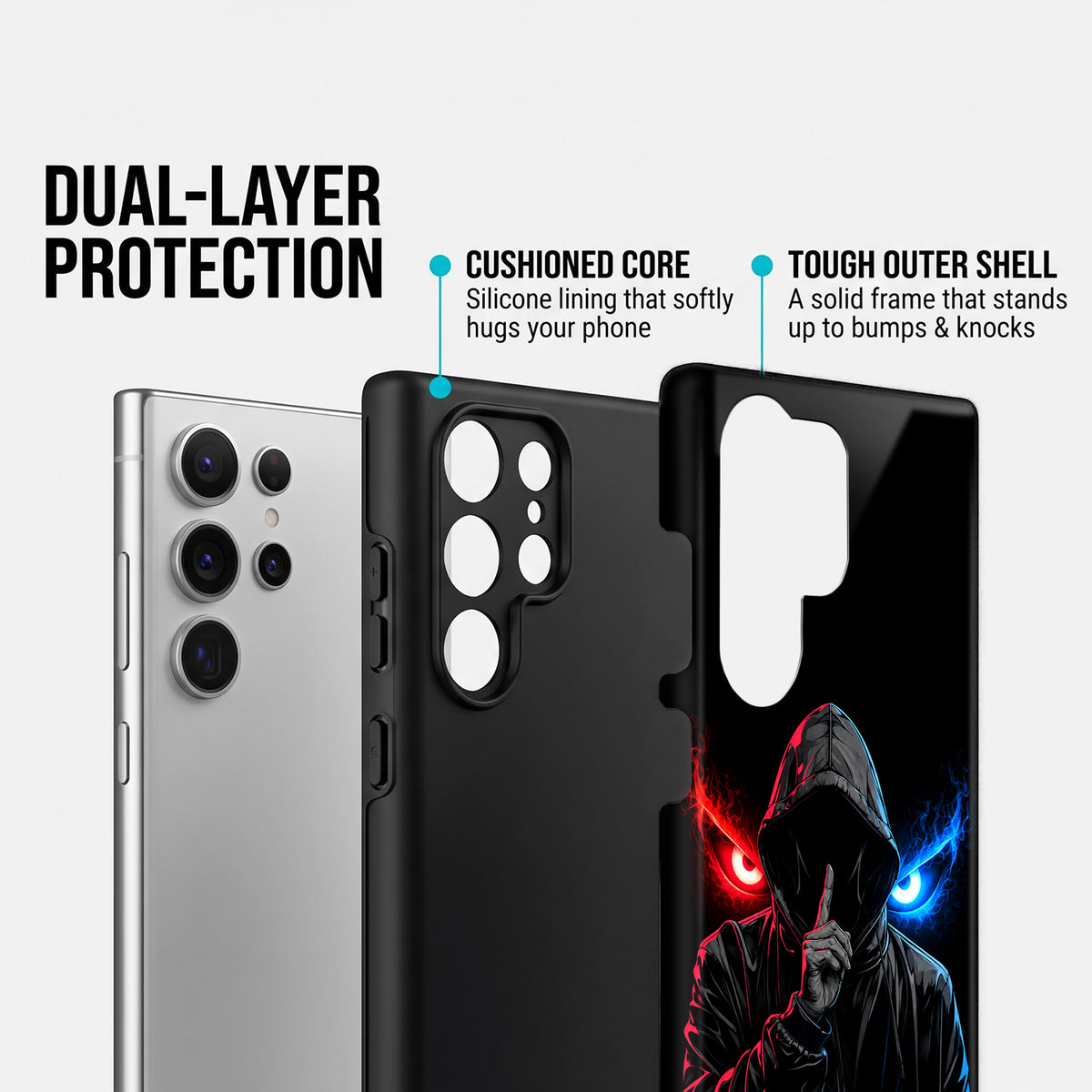 Samsung Galaxy S25 Ultra 5G Hooded Shadow Demon Protective Case
