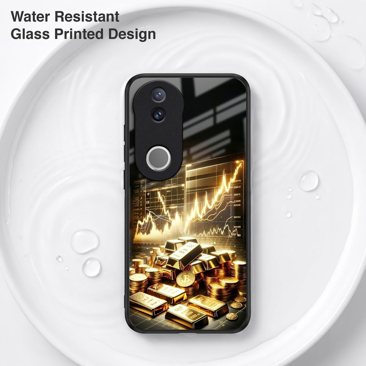 Vivo V50 5G Luxury Wealth Trader Acrylic Glass Back Case