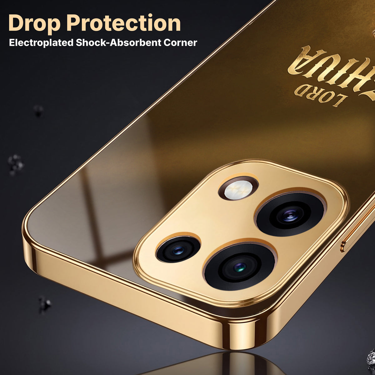Oppo Reno 16C 5G Lord Shiva Gold Electroplated Glass Phone Back Case