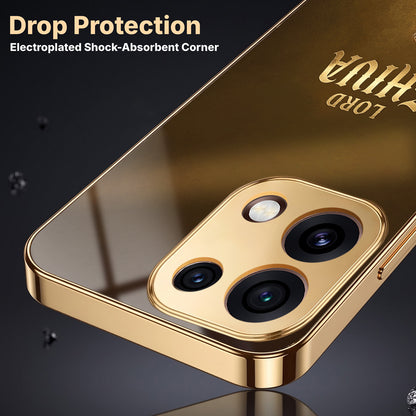Oppo Reno 16C 5G Lord Shiva Gold Electroplated Glass Phone Back Case