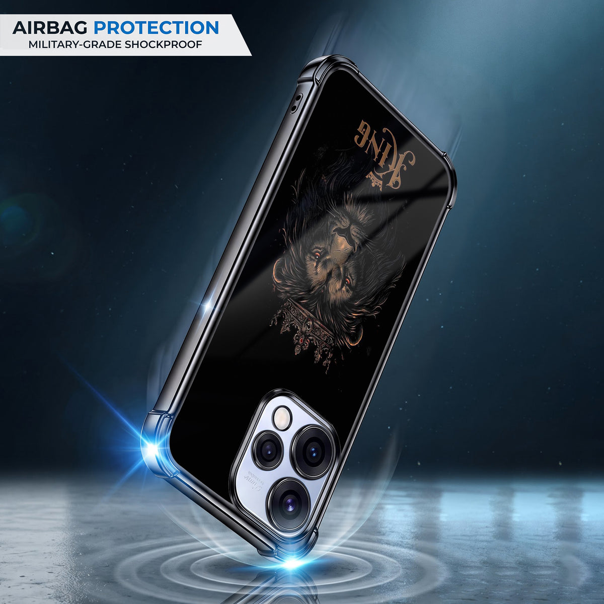 Oppo Reno 15 5G Premium Crowned Lion Airbags Printed Back Case