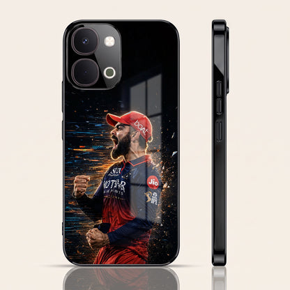 Vivo T5x 5G Virat Kohli Black Electroplated Glass Phone Back Case