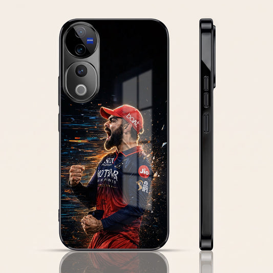 Vivo V40 Pro 5G Divine Trishul Black Electroplated Glass Phone Back Case