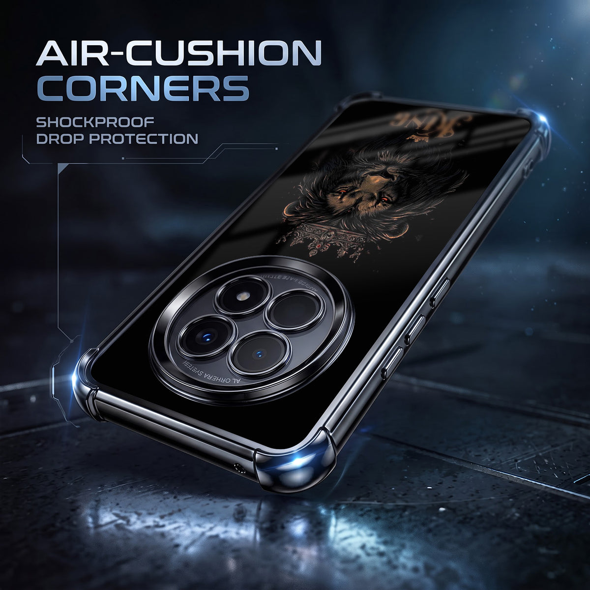 Oppo F29 5G Premium Crowned Lion Airbags Printed Back Case