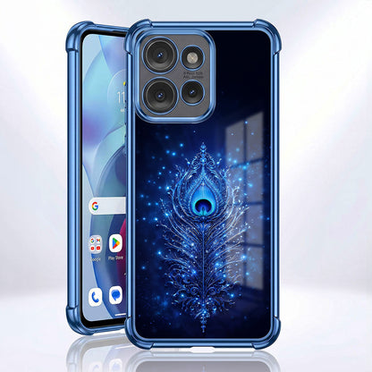 Motorola Edge 50 5G Premium Peacock Feather Airbags Printed Back Case