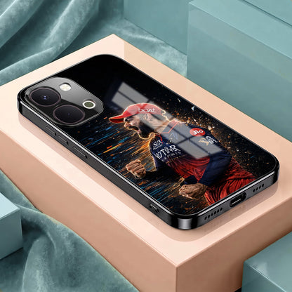 Vivo T5x 5G Virat Kohli Black Electroplated Glass Phone Back Case
