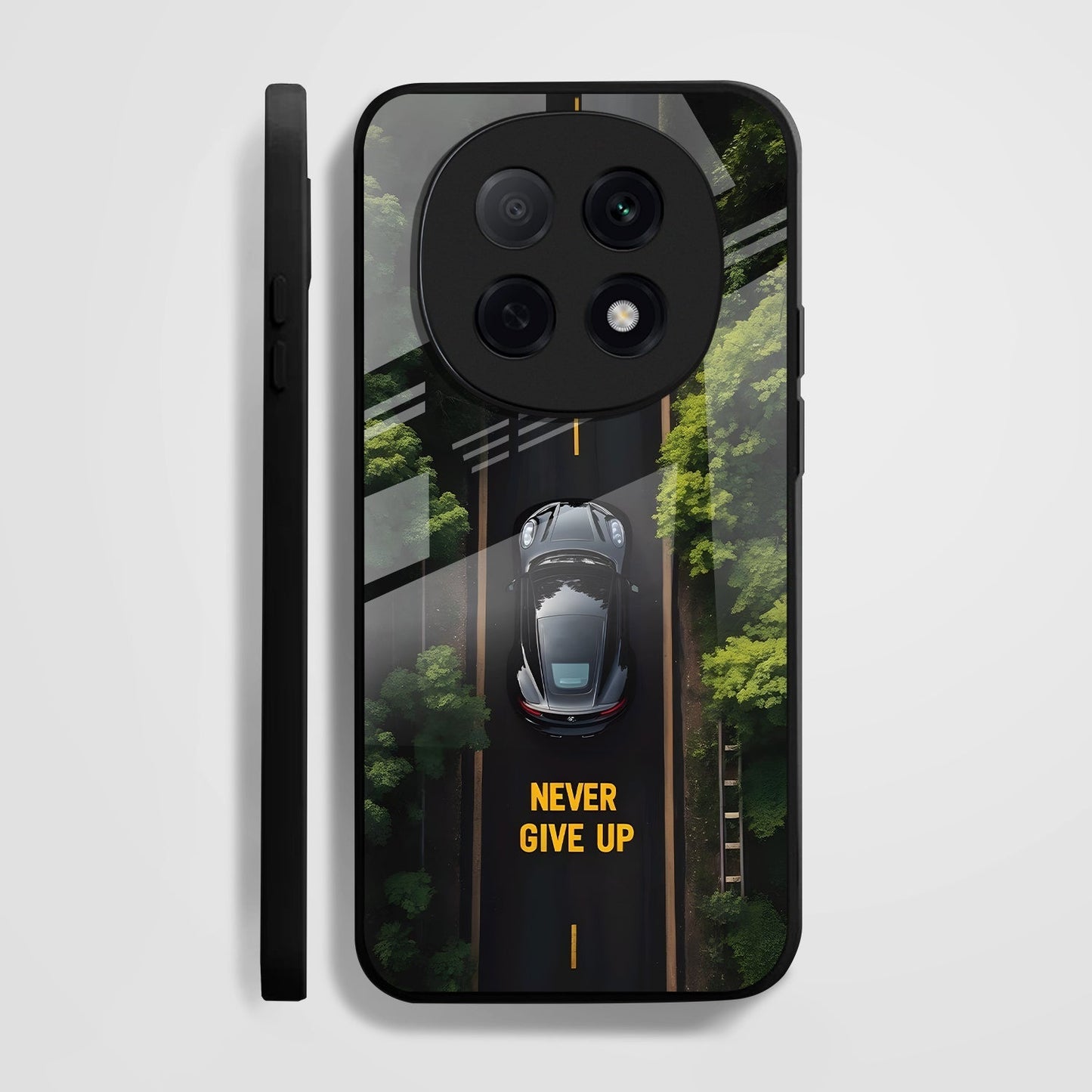 Oppo F29 Pro 5G Premium Acrylic Shockproof Glass Back Case (Road Never Give Up)