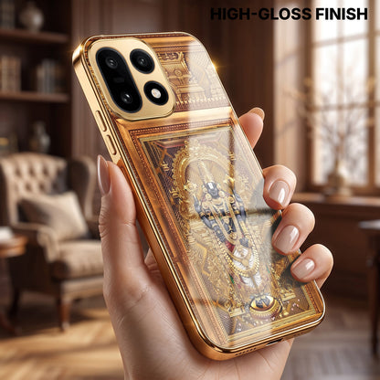 OnePlus 15 5G Premium Heritage Gold Electroplated Glass Phone Back Case