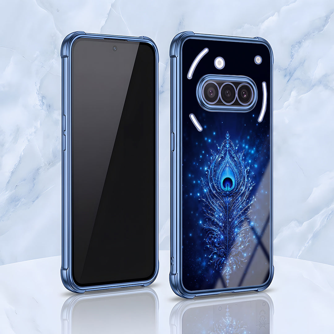 Nothing Phone 3a 5G Premium Peacock Feather Airbags Printed Back Case