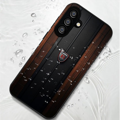 Samsung Galaxy A56 5G Premium Acrylic Shockproof Glass Back Case (Carbon Oak)