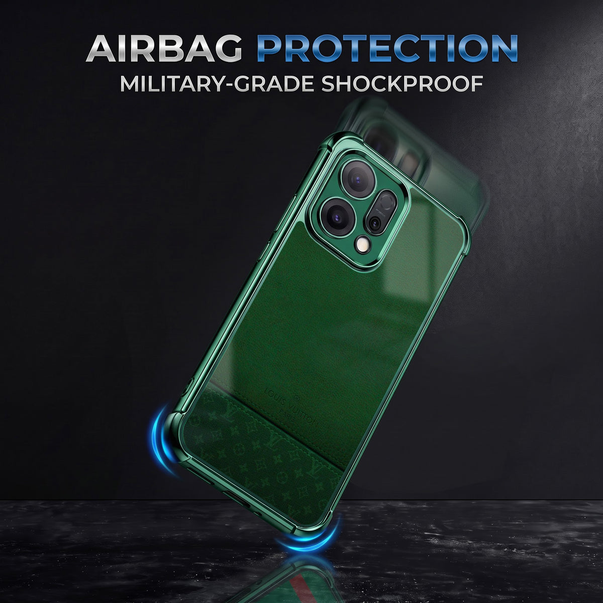 Oppo Reno 14 5G Green Phantom Power Airbags Printed Back Case