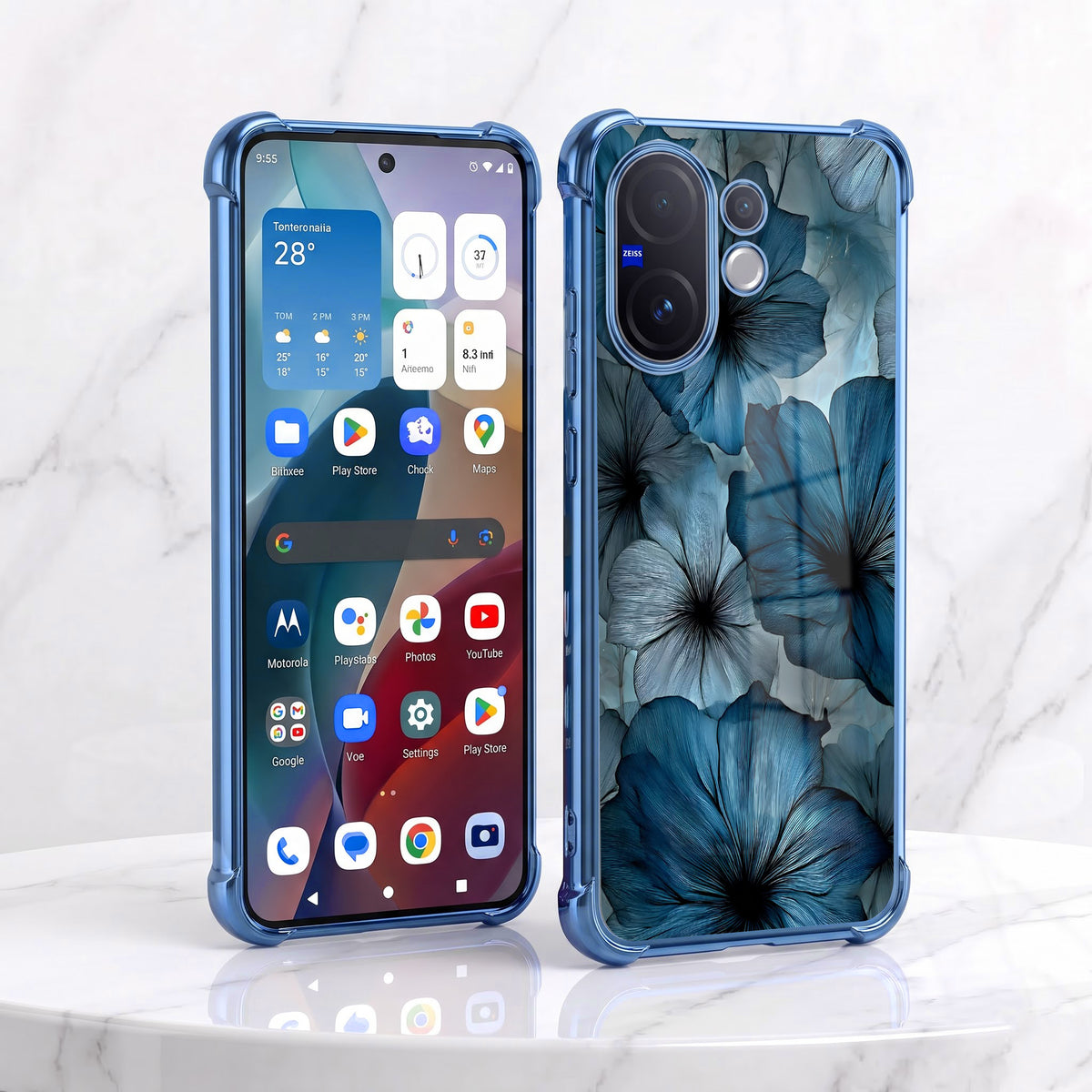 Vivo V60 5G Anemone Floral Airbags Printed Back Case