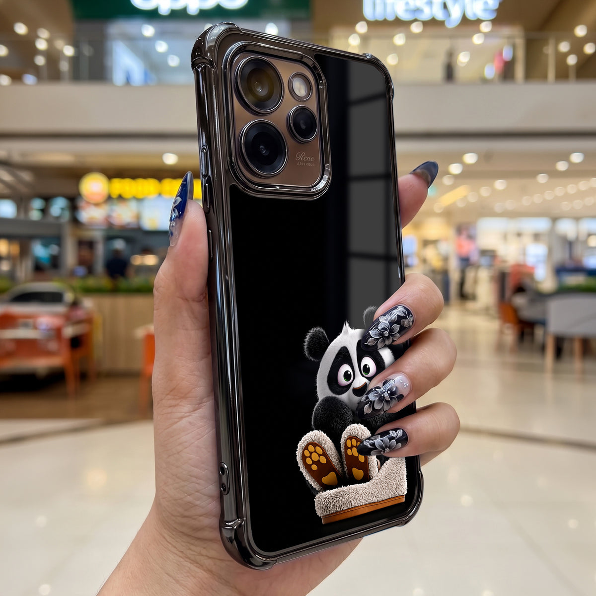 Oppo Reno 15 Pro Mini 5G Cute Panda Airbags Printed Back Case