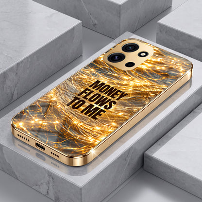 OnePlus Nord 6 5G Money Flows To Me Gold Electroplated Glass Phone Back Case