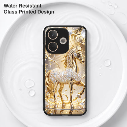 Oppo A5 Pro 5G Luxury Horse Texture Acrylic Glass Back Case