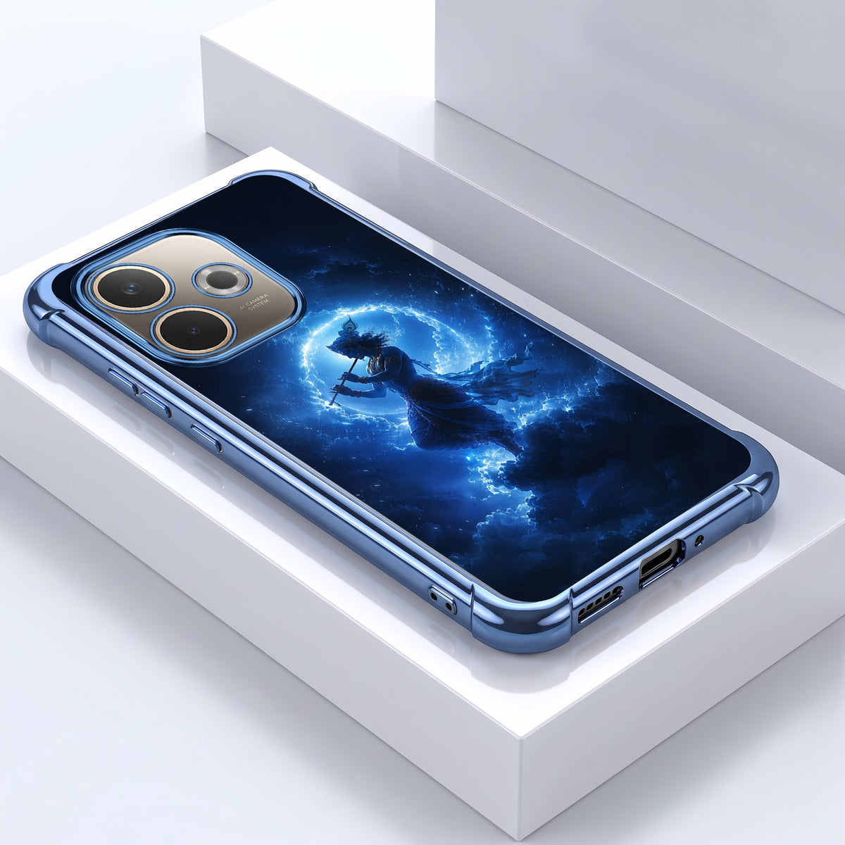 Oppo A5 Pro 5G Lord Krishna Airbags Printed Back Case