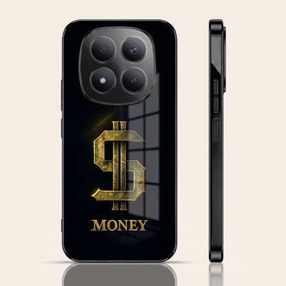 Redmi Note 15 Pro Plus 5G Money Black Electroplated Glass Phone Back Case