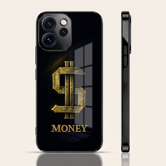 Oppo Reno 15 Pro Mini 5G Money Black Electroplated Glass Phone Back Case