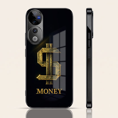 Vivo V40 Pro 5G Money Black Electroplated Glass Phone Back Case