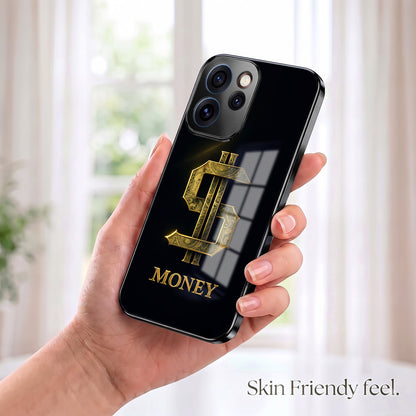 Oppo Reno 15 Pro Mini 5G Money Black Electroplated Glass Phone Back Case