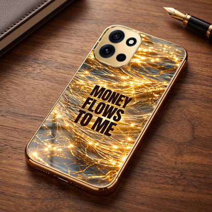 OnePlus Nord 6 5G Money Flows To Me Gold Electroplated Glass Phone Back Case