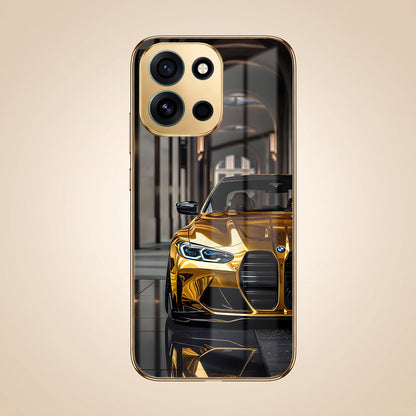 OnePlus Nord 6 5G Golden BMW Gold Electroplated Glass Phone Back Case