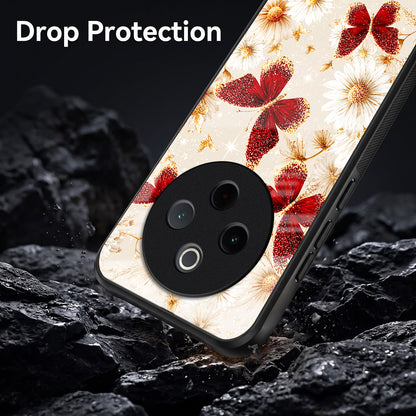 Vivo T4 5G Butterfly Floral Acrylic Glass Back Case