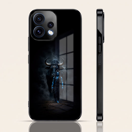 Oppo Reno 15 5G Dark Warrior Black Electroplated Glass Phone Back Case