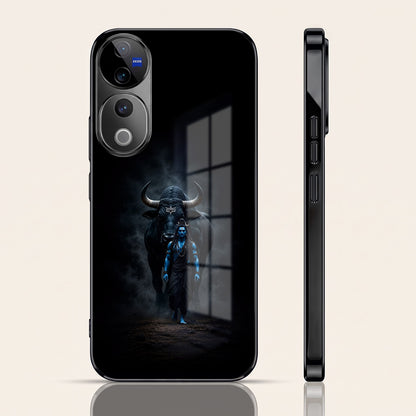 Vivo V40 Pro 5G Dark Warrior Black Electroplated Glass Phone Back Case
