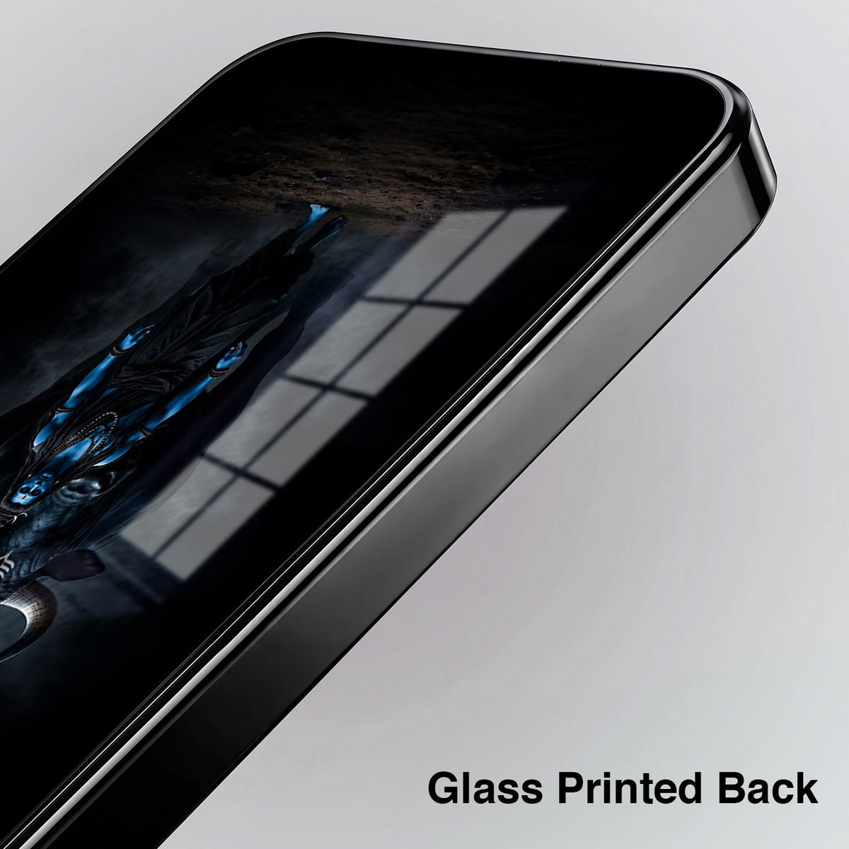 Oppo Reno 13 5G Dark Warrior Black Electroplated Glass Phone Back Case