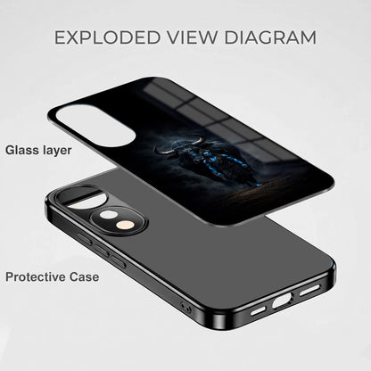 Vivo V40 Pro 5G Dark Warrior Black Electroplated Glass Phone Back Case