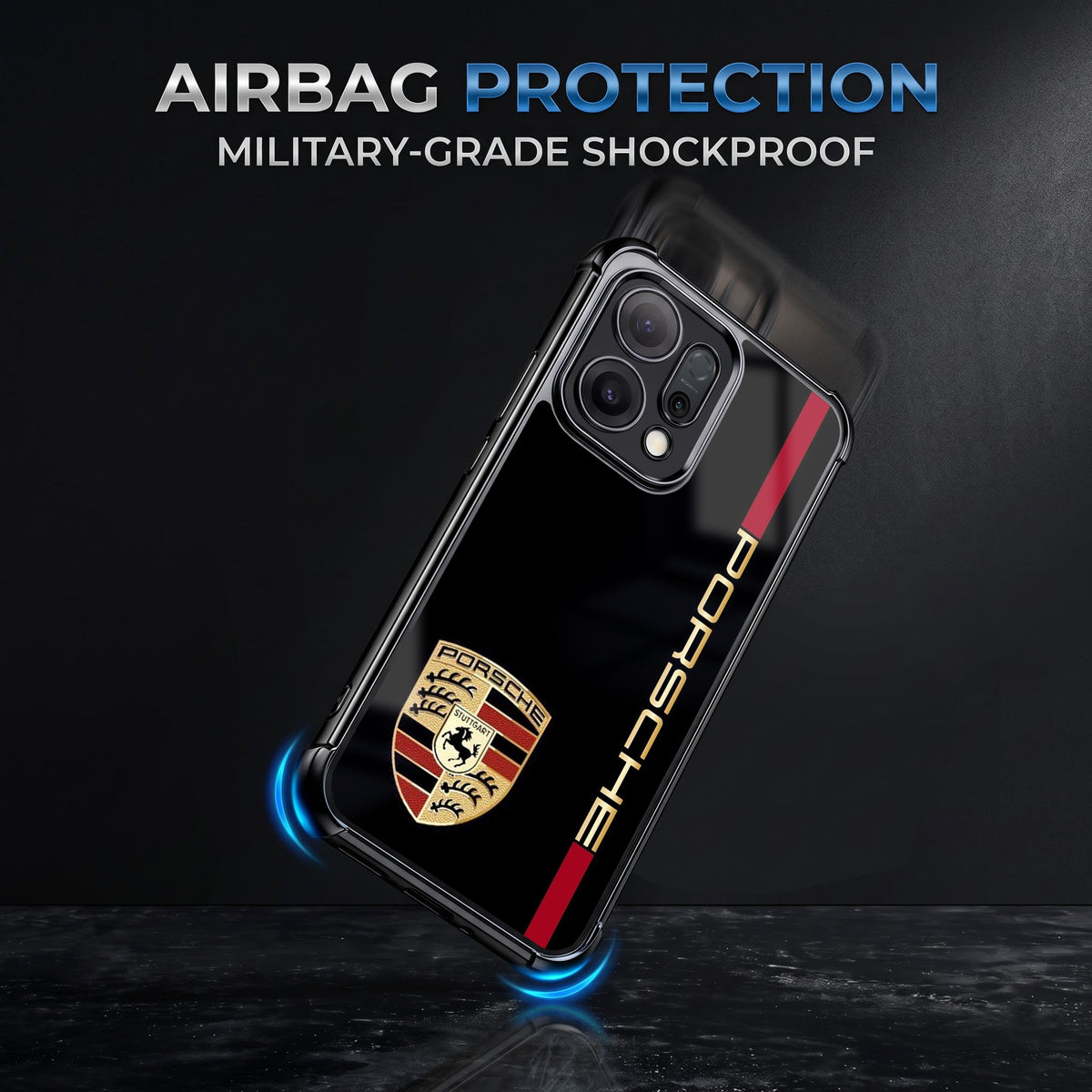Oppo Reno 14 5G Premium Porsche Logo Airbags Printed Back Case