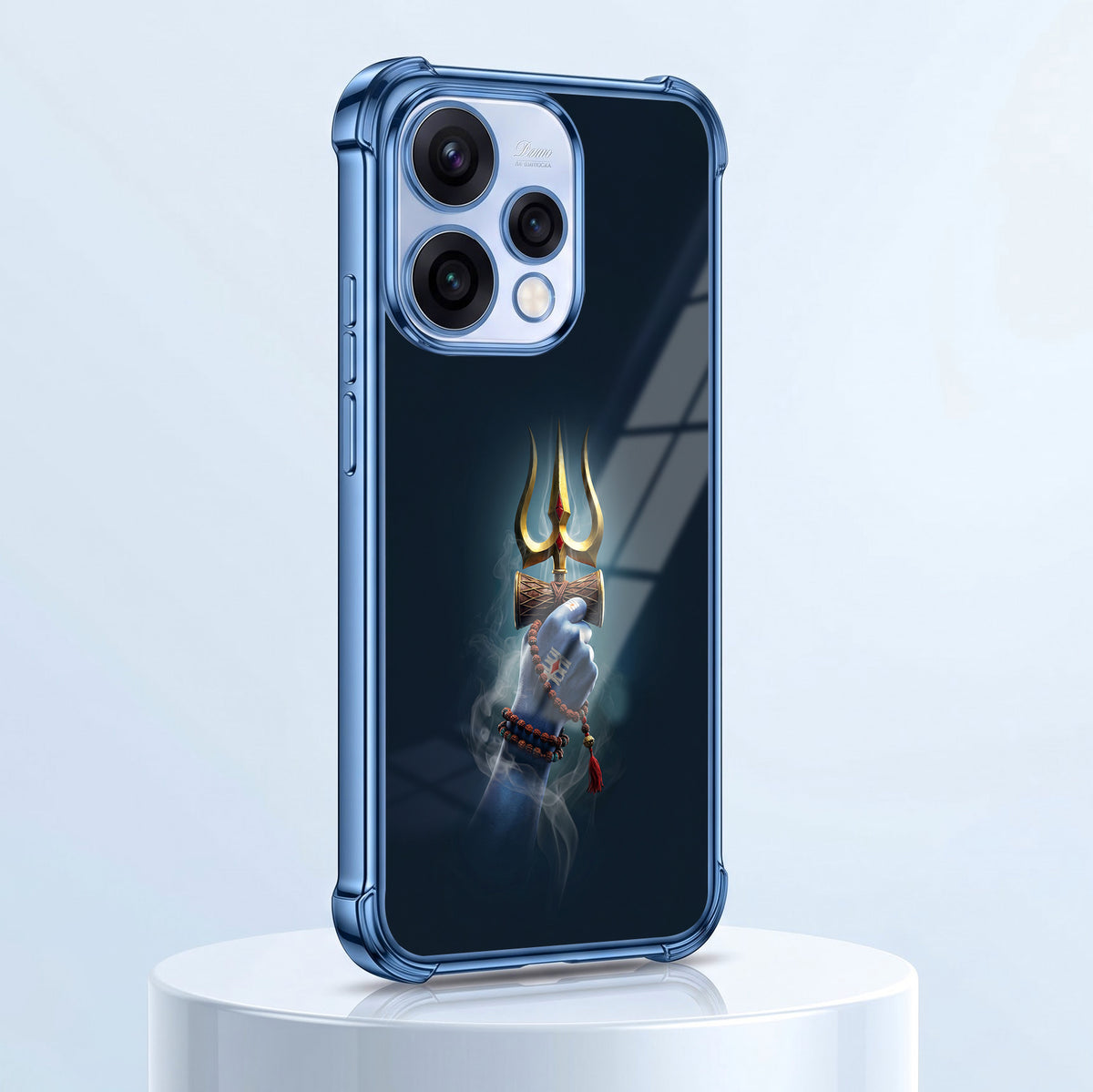 Oppo Reno 15 5G Premium Golden Trishul Airbags Printed Back Case